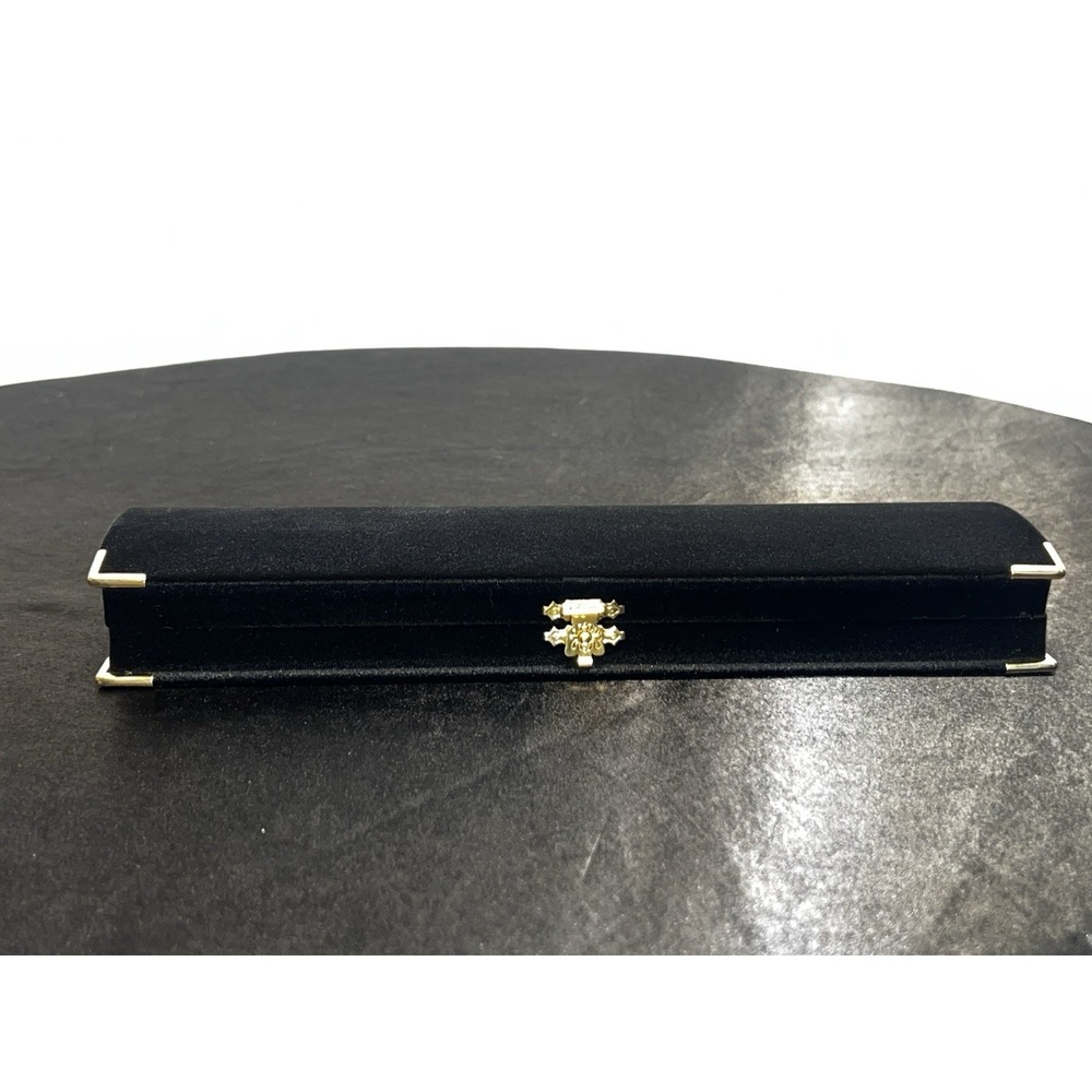 Brand New Black Velvet Bracelet Box – Gold Trim - Picture 2 of 9